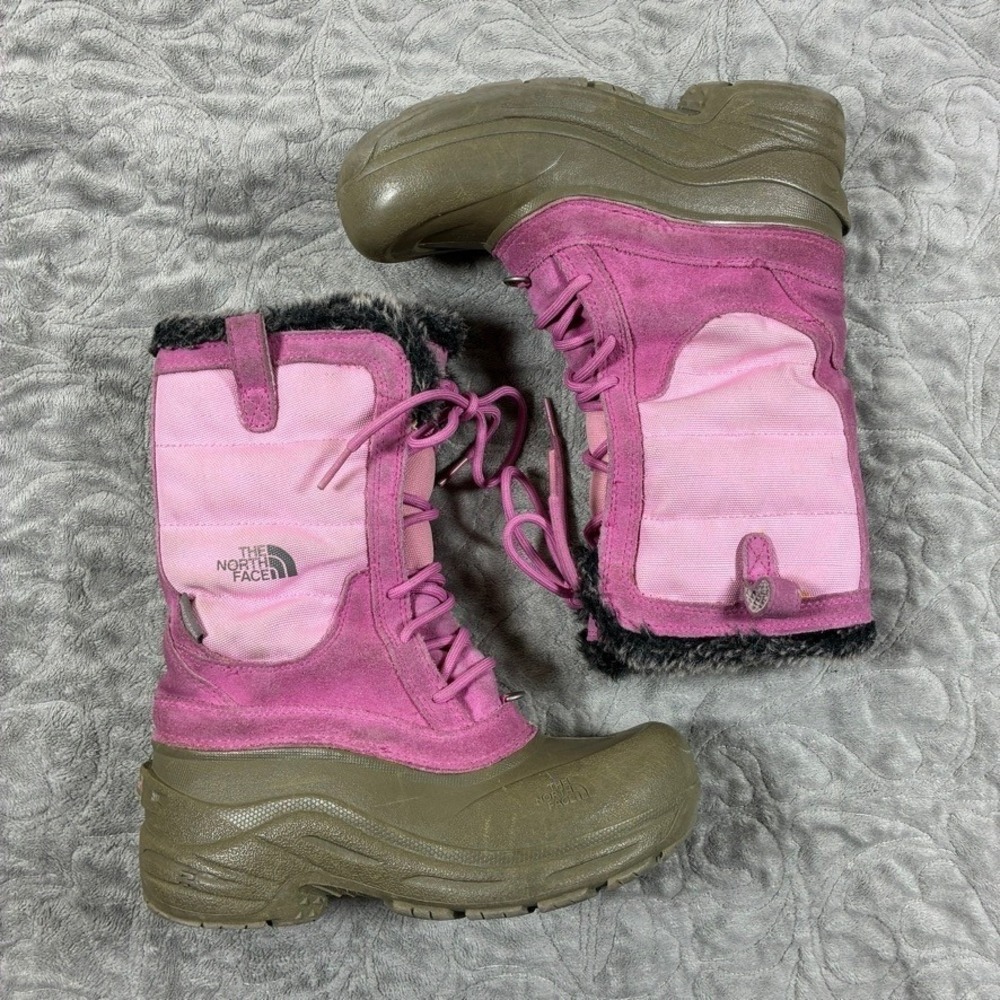 The North Face Kids Winter Boots‎ Size 3 Pink Heat Seeker Tall Insulated